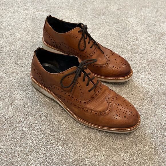 Cole Haan Grand OS Morris Brown Wingtip‎ Oxford Shoes Size 8.5 M
